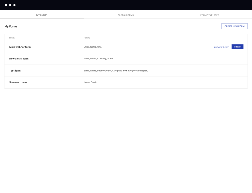 Manage all your forms in one place